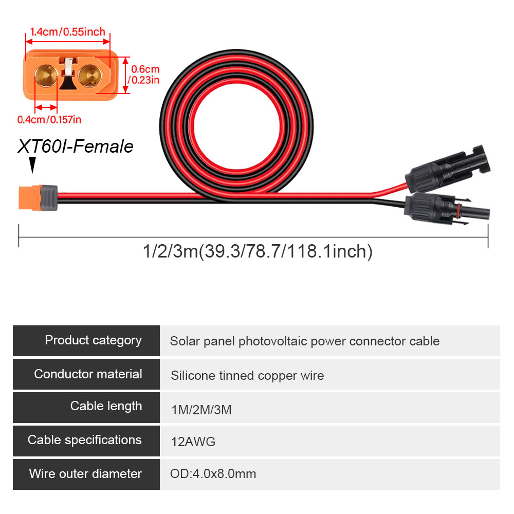 1/2/3M Solar Connector to XT60 - огляд і ціна Ipex Connector