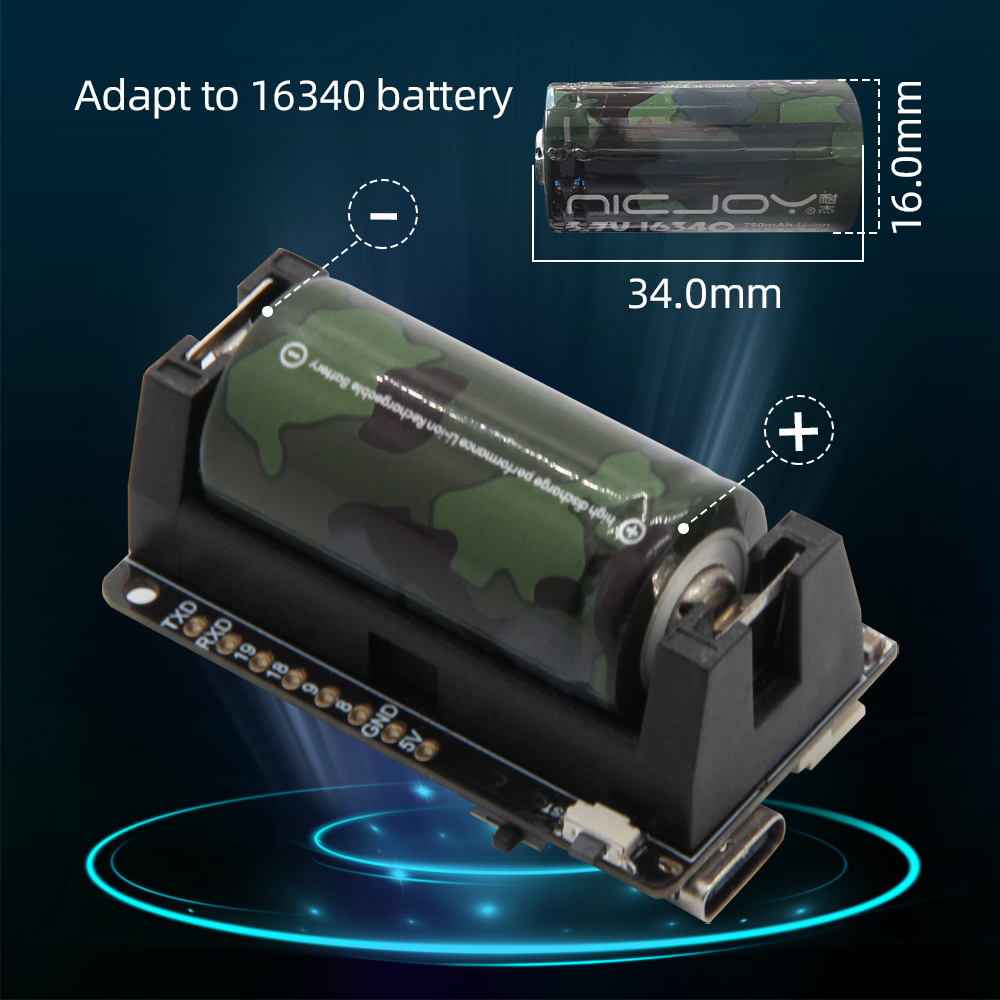 LILYGO® TTGO T-OI PLUS RISC-V  - огляд і ціна Esp32 Battery Holder Lipo