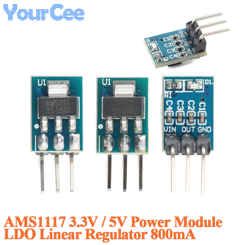 20pcs/1pc AMS1117 3.3V 5V Powe - огляд і ціна Ams1117 Module