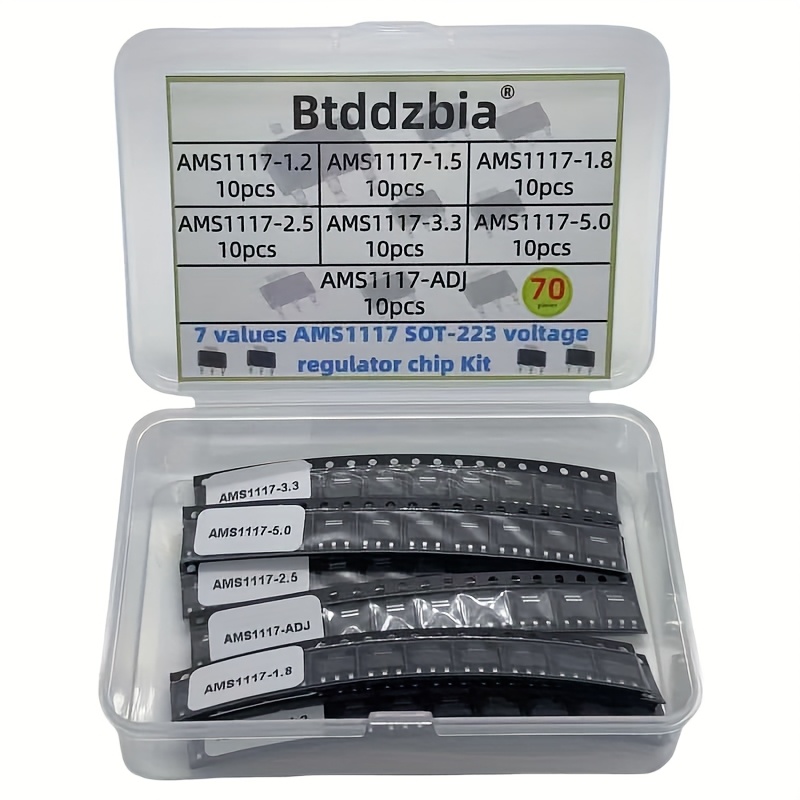 70pcs kit Voltage Regulator Ki - огляд і ціна Ams1117 Module