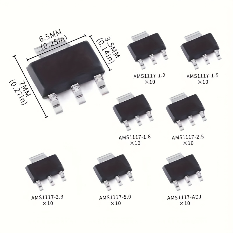 70pcs kit Voltage Regulator Ki - огляд і ціна Ams1117 Module