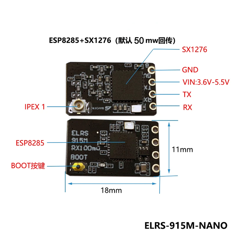 BAYCK ELRS 900MHz 915MHz NANO  - огляд і ціна Ipex Connector