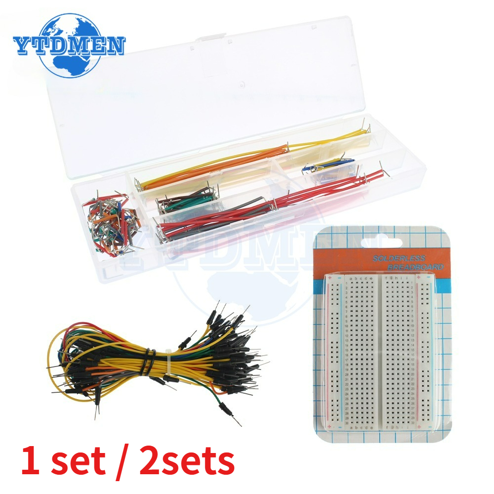 1/2 Sets Breadboards Jumper Wi - огляд і ціна Breadboard 400 Point