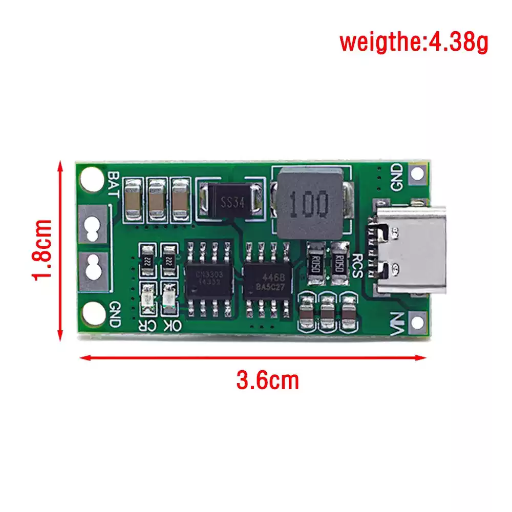 Type-C To 8.4V 12.6V 16.8V Lit - огляд і ціна Li Ion Charger Module