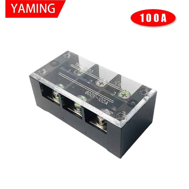 2pcs TBC-1003 100A 3P 600V 6 S - огляд і ціна Screw Terminal Block