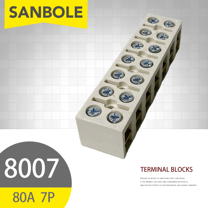 10pcs 80A/7P Terminal blocks F - огляд і ціна Screw Terminal Block