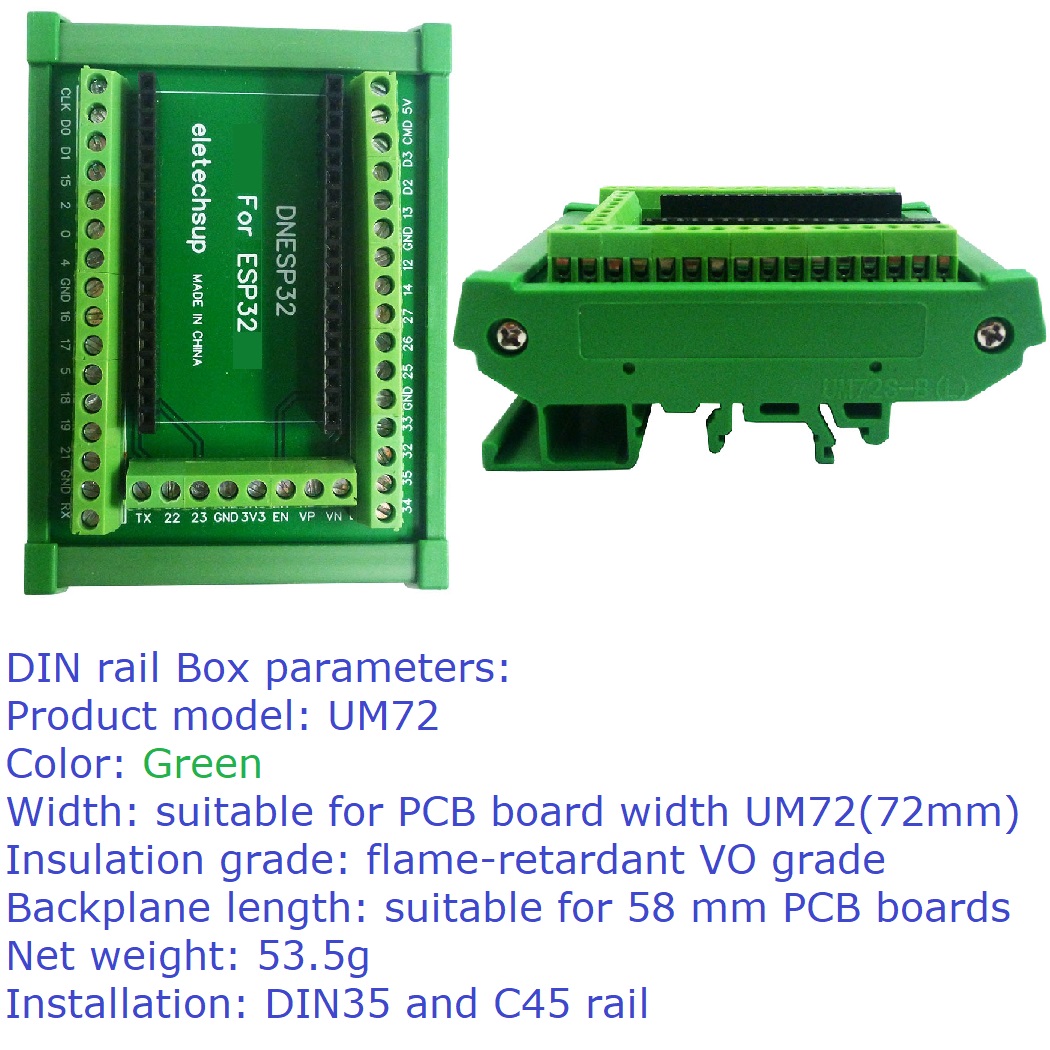 ESP32 DIN Rail Mount Screw Ter - огляд і ціна Screw Terminal Block
