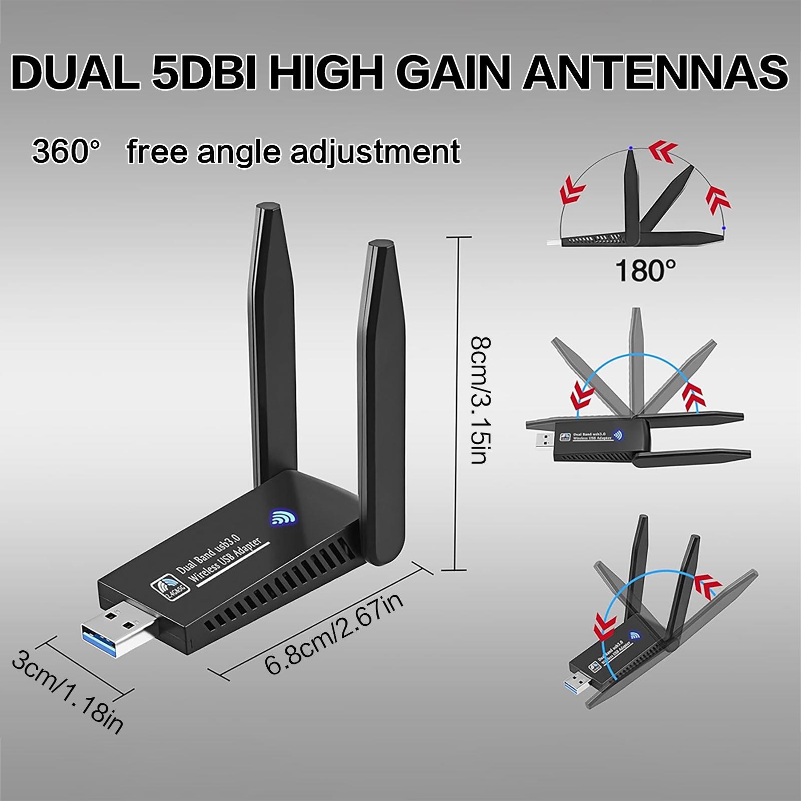 1300Mbps USB WiFi Adapter Dual - огляд і ціна Antenna 2.4Ghz