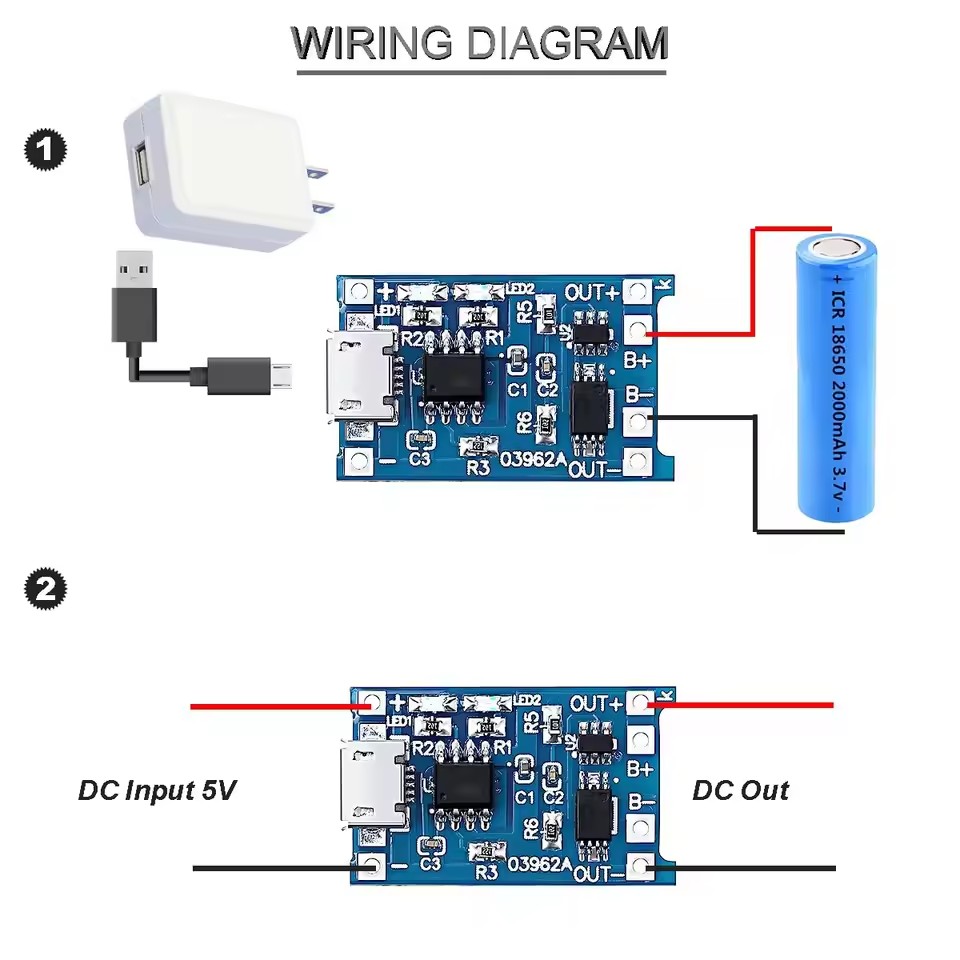 1-20Pcs Type-C/Micro/Mini USB  - огляд і ціна Tp4056 Module