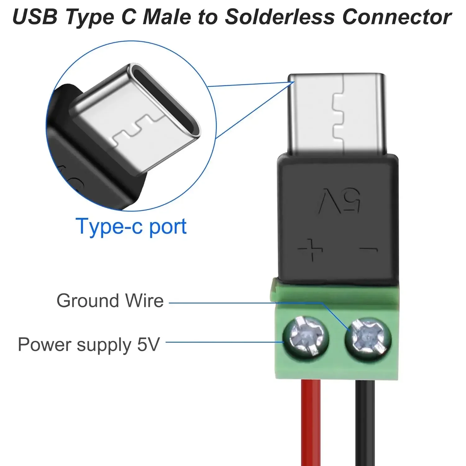 1-4Pcs Solderless Plug USB C t - огляд і ціна Screw Terminal Block
