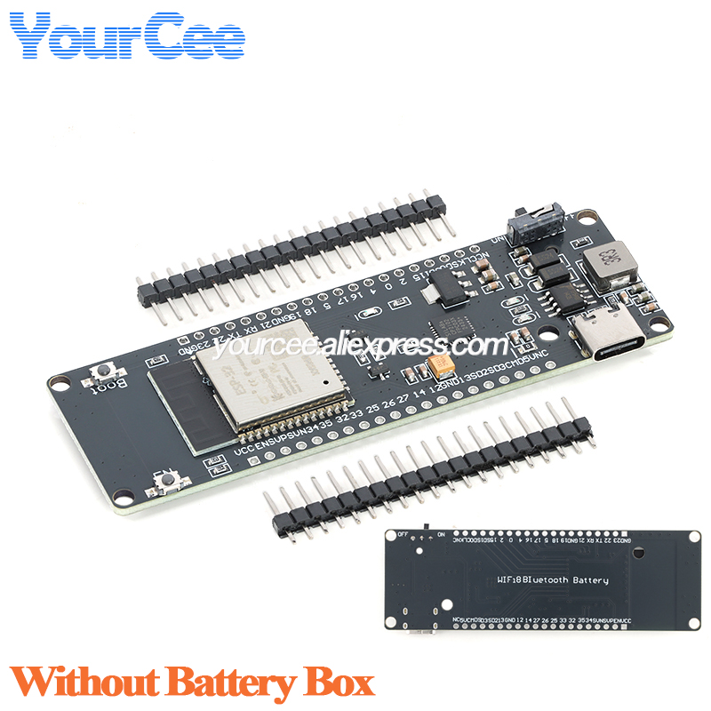 ESP32 Development Board with W - огляд і ціна Esp32 Battery Holder Lipo