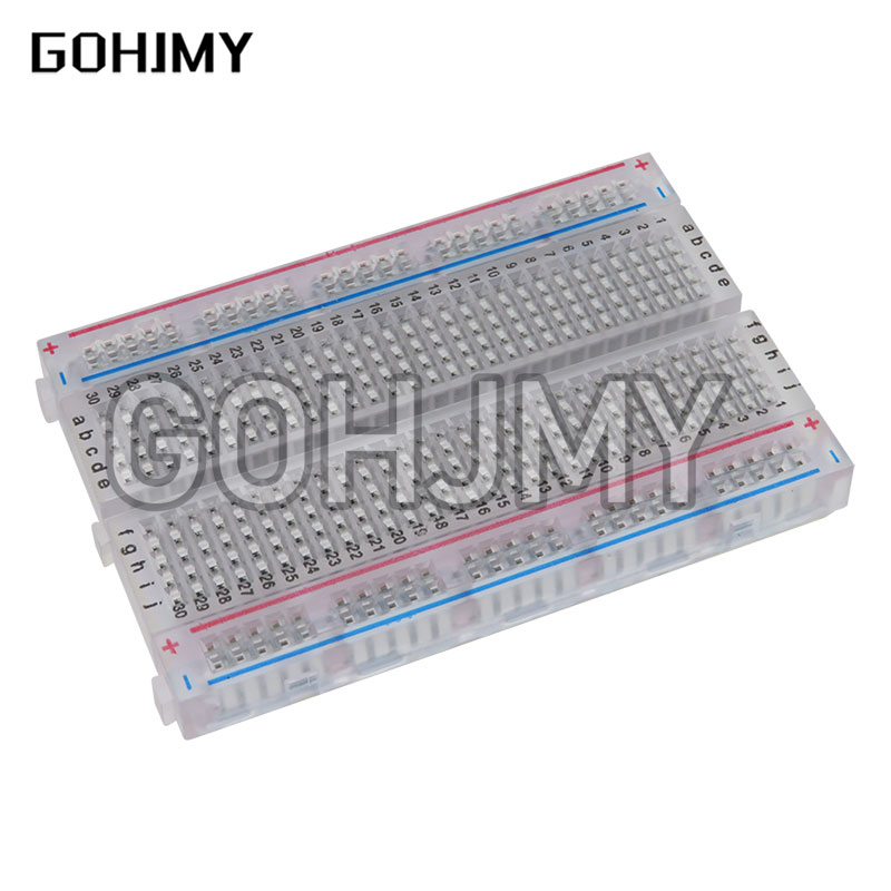 10pcs Transparent mini bread b - огляд і ціна Breadboard 400 Point