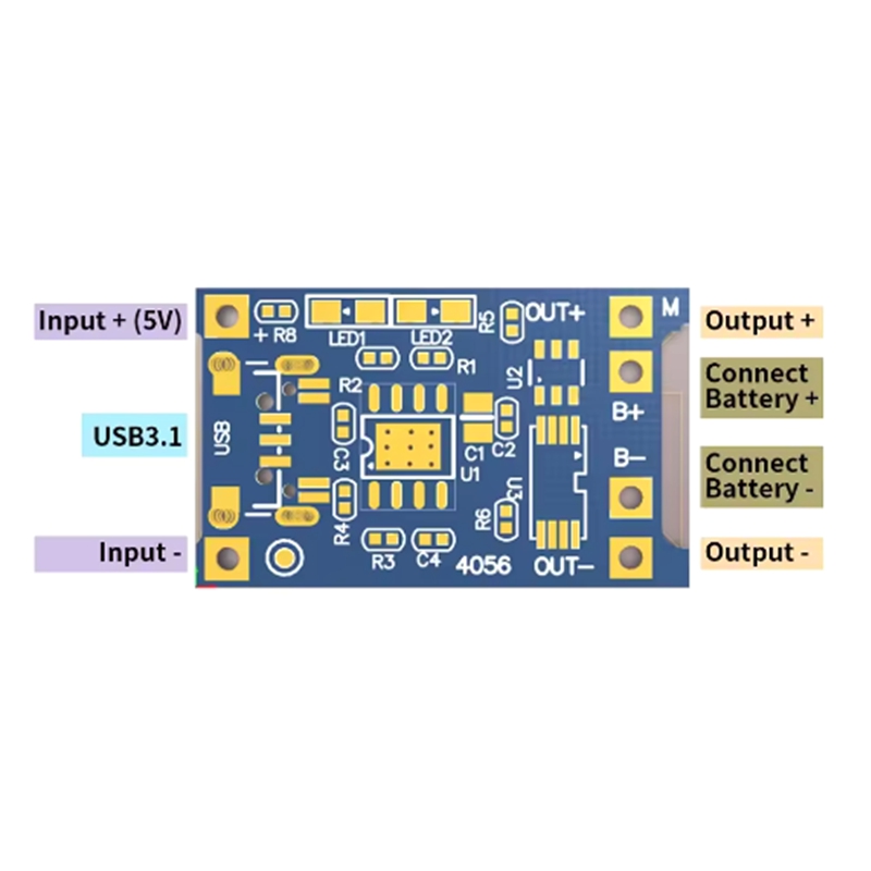 1-100PCS Type-c USB 5V 1A 1865 - огляд і ціна Tp4056 Module