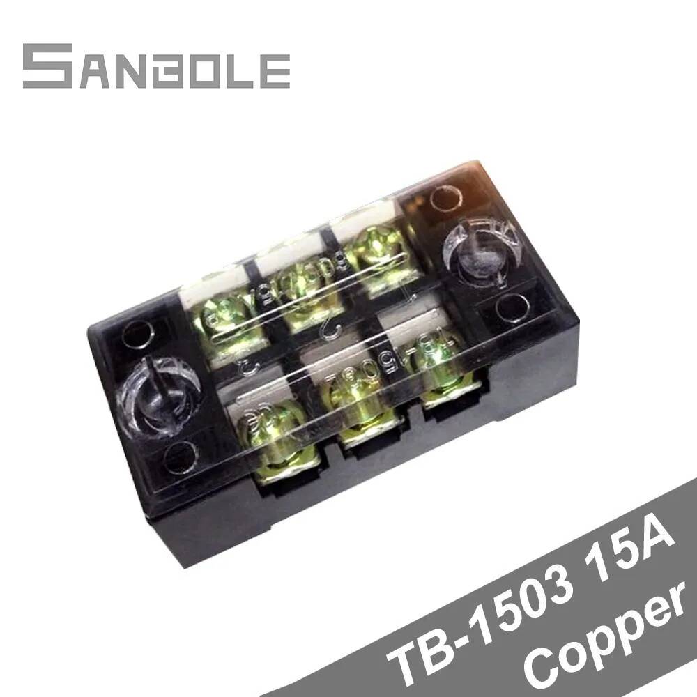 10pcs Dual Row Copper TB-1503  - огляд і ціна Screw Terminal Block