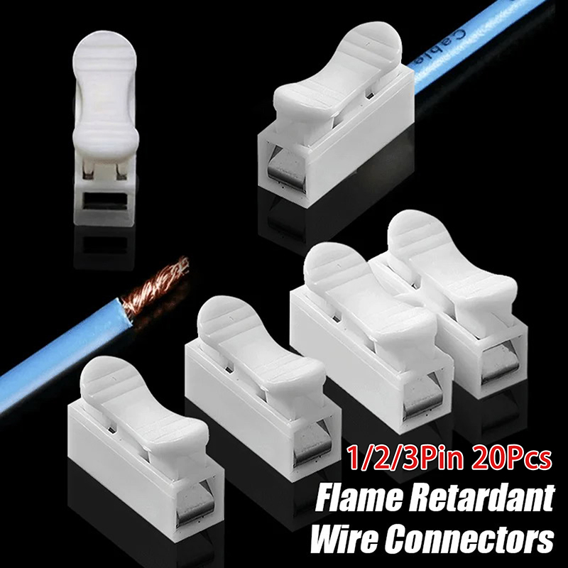 20Pcs 1P 2P 3P Spring Clamp Ca - огляд і ціна Screw Terminal Block